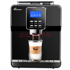 德颐 DE-180 一键花式咖啡 意式全自动咖啡机 家用电器商用办公室现磨豆自动奶泡系统 智能咖啡机 经典黑色