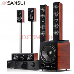 山水（SANSUI ）F8 家庭影院 5.1音响套装 家用电视客厅落地式木质环绕组合音箱